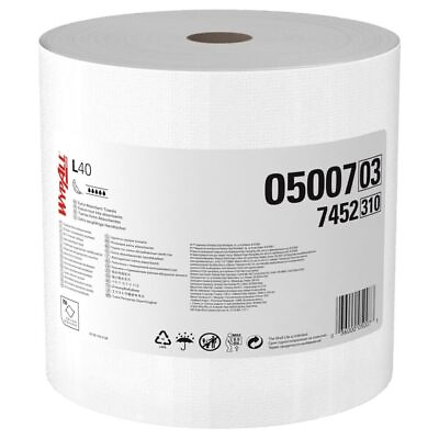 #ad WypAll 05007 Power Clean L40 Extra Absorbent Towels White 1 Jumbo Roll $85.68