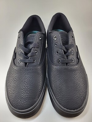 #ad NEW Bass Men#x27;s Casual Shoe Size 9 1 2 All Black Pebble Lace Up Sneaker Look $32.99