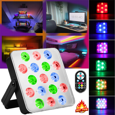 #ad RGB 17 LED Beam Par Light DJ Disco Strobe Stage Lighting Club Bar Party w Remote $10.49