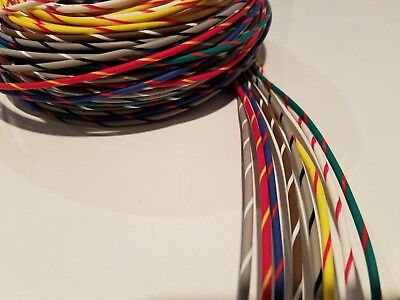 #ad LOT C 14 AWG GXL HIGHTEMP AUTOMOTIVE POWER WIRE 8 STRIPED COLORS 10 FT EA $33.94