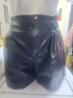 #ad Ladies#x27; Leather Shorts Size Size 8 $19.96