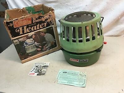 #ad Vintage Coleman Catalytic Heater Dial Temp 3000 5000 BTU w Box FREE SHIP $80.99