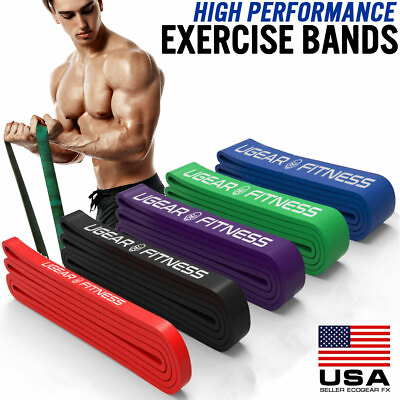 #ad #ad Heavy Duty Exercise Bands Latex Resistance Fitness GYM Powerlifting Assist Band $14.99