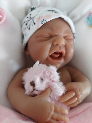 #ad 7in Reborn Micro Preemie Girl Doll Full Body Silicone Dark Skin Lifelike w gifts $47.40