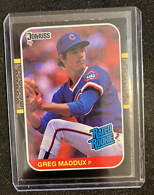 #ad 1987 Donruss #36 Greg Maddux Set Break Chicago Cubs Baseball. VG $4.99