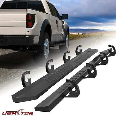 #ad For 2004 14 Ford F150 Super Crew Cab BLACK Side Step Running Board Nerf Bars $150.79