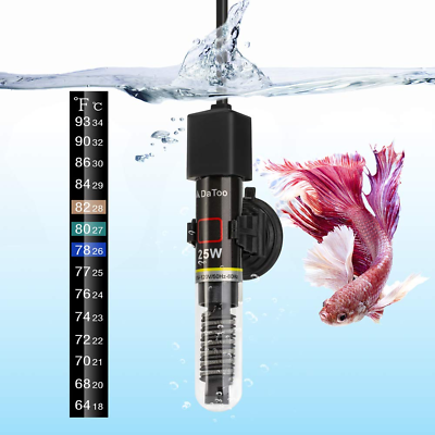 #ad Small 25W Heater for Mini Aquariums with Free Thermometer Ideal for Fish Tanks $9.82