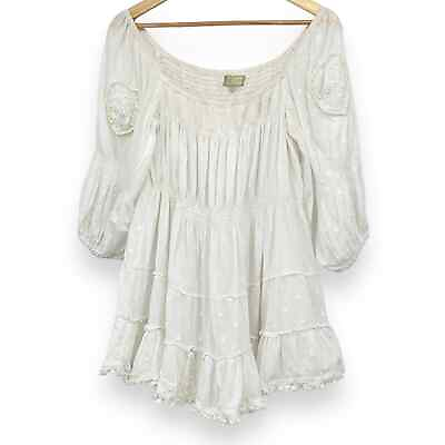 #ad Antica Sartoria by Giacomo Cinque White Mini Flirty Beach Dress Women#x27;s One Size $39.99