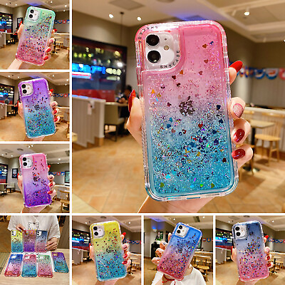 Liquid Glitter Bling Case For iPhone 15 14 Pro Max 13 12 11 XR XS 87 Shockproof $10.08
