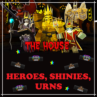 #ad THE HOUSE TD Tower Defense ROBLOX HEROES SHINIES amp; URNS $5.00