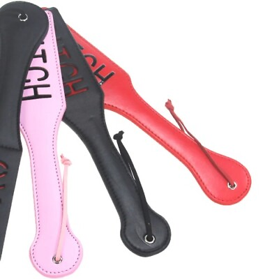 #ad PU Double Letters Spank Paddle Perfect Fetish BDSM Toy for Submissive Slave AU $21.39