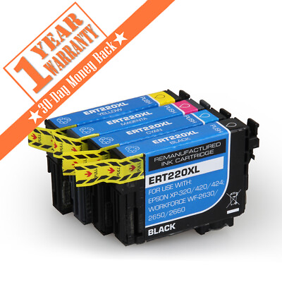 #ad 220XL Ink Cartridges For Epson Workforce WF 2750 WF 2760 WF 2630 WF 2650 WF 2660 $25.59