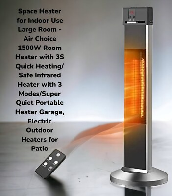 #ad Space Heater For Indoor Use Large Room 1500w Room Heater With 3s Quick Heating $99.99