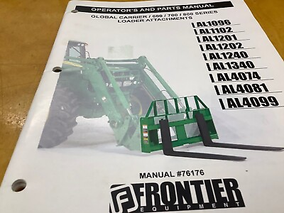 #ad FRONTIER DEERE GLOBAL CARRIER SERIES 600 700 800 USED OPS amp; PARTS MANUAL $20.00