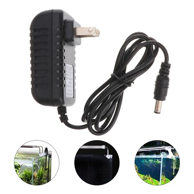 #ad Fish Tank Light Adapter Cable Top Fin Aquarium Cord LED Power Supply Tanks $8.54