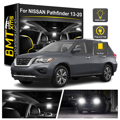 #ad 14x Interior LED Light Bulbs Reverse For Nissan Pathfinder 2013 2020 White $16.97