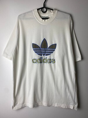 #ad Adidas 90s streetwear reflective vintage t shirt size L $40.00