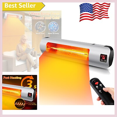 #ad 1500W Infrared Patio Heater Carbon Tube Heating Remote Control Super Quiet $139.99