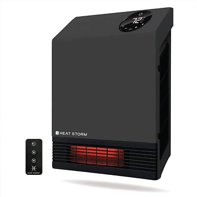 #ad HEAT STORM 1000 Watt Gray Deluxe Indoor Infrared Wall Heater Scratch amp; Dent $69.62