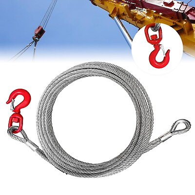 YATOINTO Galvanized Steel Winch Cable 3 8quot; Towing Cable Heavy Duty 13980LBS $73.49