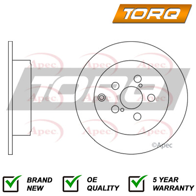#ad Brake Disc Rear Torq Fits Toyota Avensis 2003 2008 1.6 1.8 2.0 D 2.4 4243105030 GBP 36.59