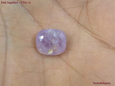 #ad Sapphire Pink Sapphire Ceylon 5.941 ct Certified Unheated Untreated $123.20