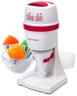 #ad Nostalgia Electric Snow Cone Maker Red，Ice maker for children in summer $28.73
