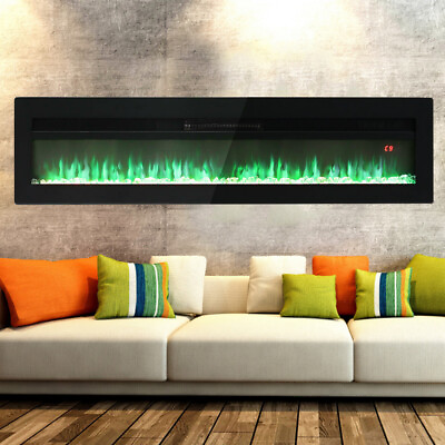 #ad 40 50 60quot; LED Electric Fireplace with 9 Color Flame Touch Screen Remote Control $172.99