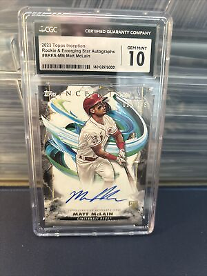 #ad 2023 Topps Inception Rookie and Emerging Stars Auto #BRES MM Matt McLain 149 $149.99