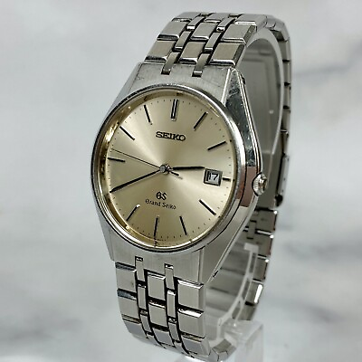 #ad SEIKO GS Grand Seiko 9587 8000 Quartz Silver Date Mens Watch Vintage Excellent $595.00