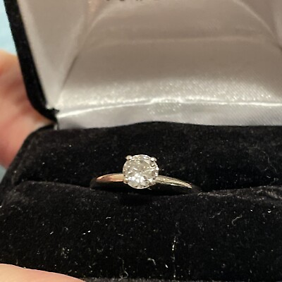 #ad 14k Diamond Solitaire Engagement Ring. Very Nice $535.00