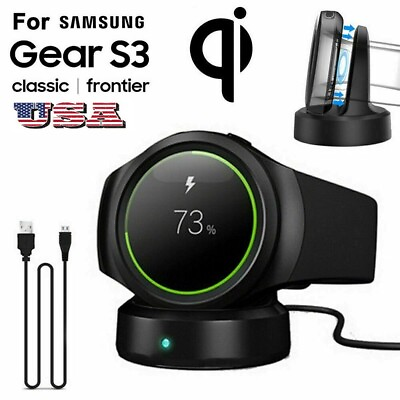 #ad Wireless Charging Dock Charger For Samsung Galaxy Watch Gear S3 Frontier Classic $6.99