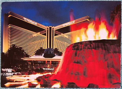 #ad The Mirage Volcano Las Vegas Nevada 5quot; x 7quot; Jumbo Vintage Unused Postcard $5.00
