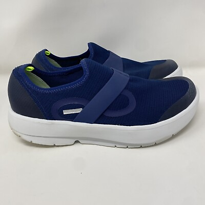 #ad Oofos OOMg Low Blue White Shoes Slip On Sneaker Recovery Comfort Mens 11.5 US $59.99