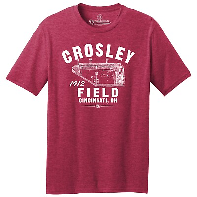#ad Crosley Field 1912 Baseball TRI BLEND Tee Shirt Cincinnati Reds $22.00