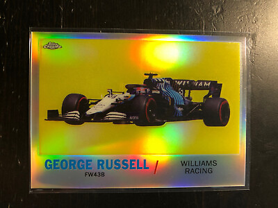 #ad 2021 Topps Chrome Formula 1 Williams FW43 54 World of Wheels Card Russell PWE $2.95
