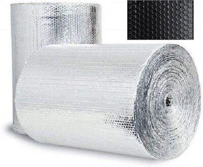 #ad Reflective BLACK REFLECTIVE BUBBLE RAFTER DUCT WRAP HVAC Insulation Roll 16X25 $19.88