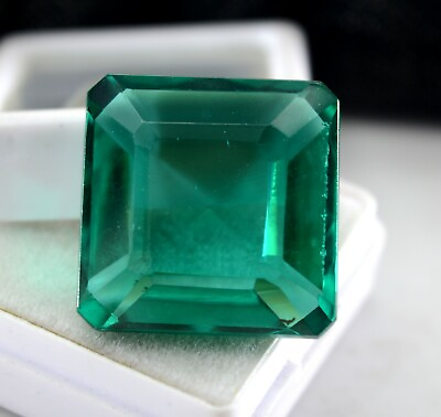 #ad 46.90 Ct Certified Natural Unheated Untreated Emerald Cut Loose Gemstone E2363 $50.01