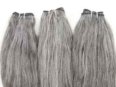 #ad Grey Human Hair Bundles Straight Hair Extensions For Women amp; Girls Pack of 1 $102.00