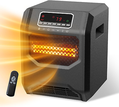 #ad Space Heater for Indoor Use 1500W Electric Room Heaters Infrared Quartz Heaters $114.99