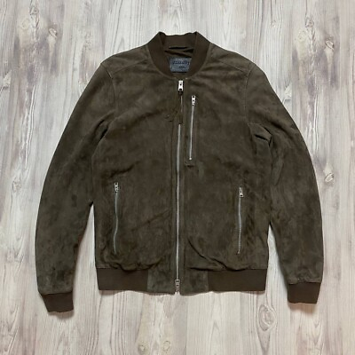 #ad allsaints kemble suede bomber jacket Size:S $299.00