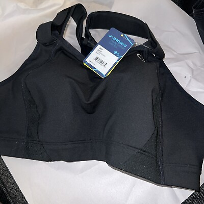 #ad brooks moving comfort sports bra Juno Size 38 D Black $26.95