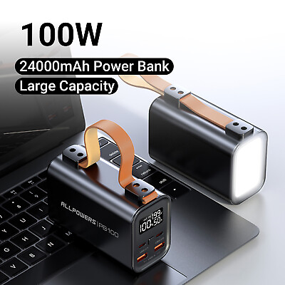 #ad 24000mAh Portable Power Bank USB C Laptop Charger Battery Backup Power Supply $67.55