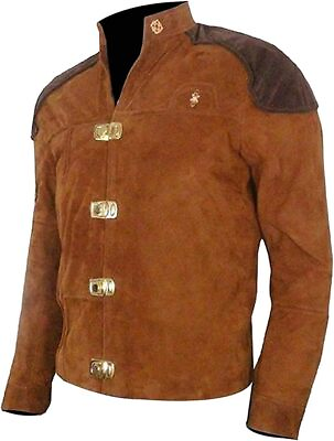 #ad Men#x27;s Brown Real Suede Leather Jacket Battlestar Galactica Warriors Viper $139.00
