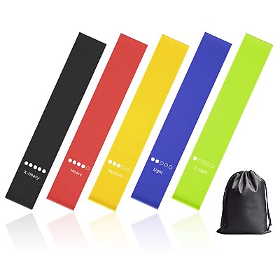 #ad Resistance Bands Exercise Workout Loop Bands for Legs Arms 5 Set of Differe... $20.62