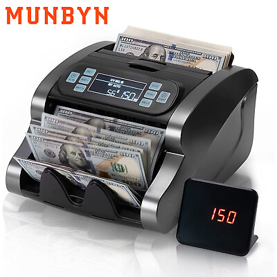 #ad Money Counter Automatic Cash Currency Machine UV IR MG Counterfeit Bill Detector $78.99