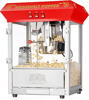 #ad 6010 Great Northern Red 8Oz Roosevelt Antique Countertop Style Popcorn Popper Ma $223.12