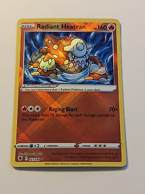 #ad Pokémon TCG Radiant Heatran Astral Radiance 027 189 Holo Radiant Rare $1.99