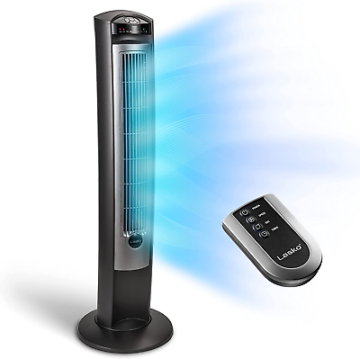 #ad Lasko Portable Electric 42″ Oscillating Tower Fan with Nighttime Setting Timer $90.99