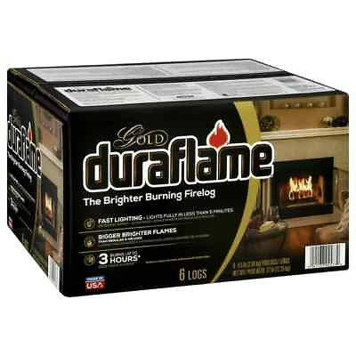 #ad Duraflame Fire Logs 6 Pack 4.5lb Bright Burning 3 Hour Burn Time Fast Lighting $24.73